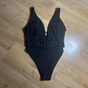 BuffBunny cheeky One Piece Swimsuit S Med Black EXC Cond